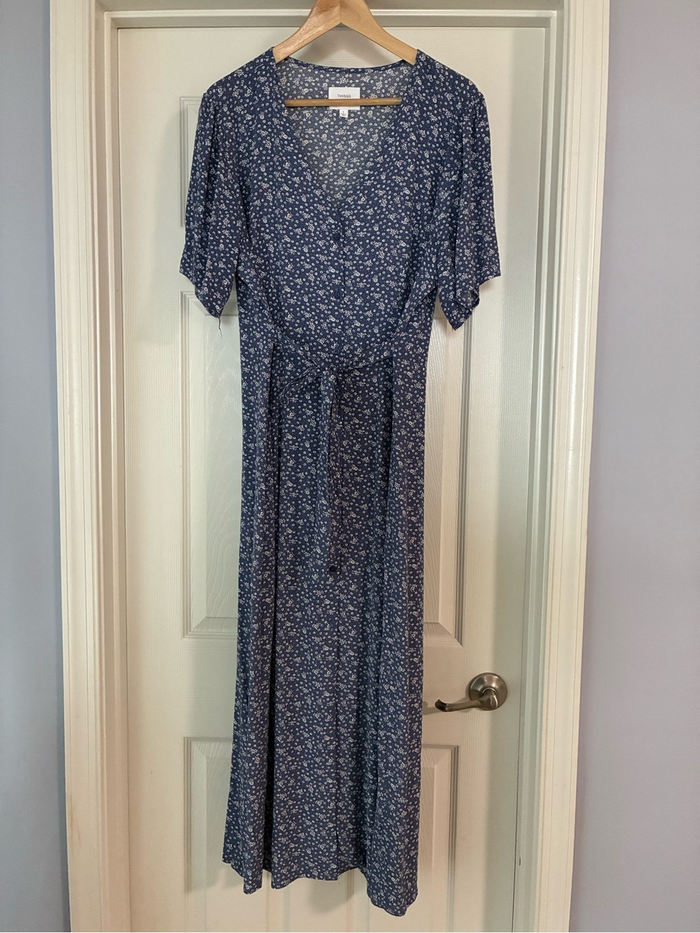bohme French Blue Floral Maxi Dress